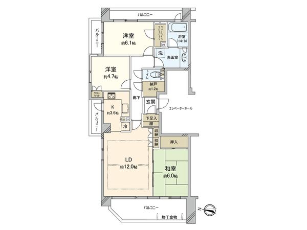 パークハイム戸越三井坂 間取図(平面図) パークハイム戸越三井坂 間取図(平面図)