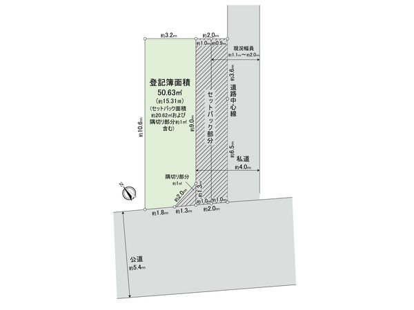 足立区千住大川町 土地 区画図 足立区千住大川町 土地 区画図