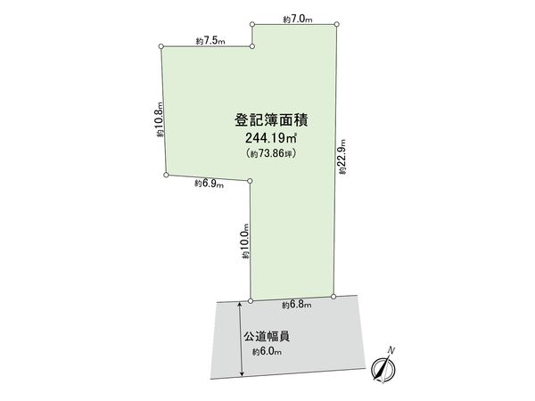 足立区南花畑4丁目 土地 区画図 足立区南花畑4丁目 土地 区画図