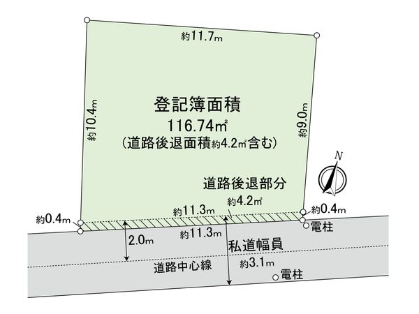 足立区中央本町1丁目 土地 区画図 足立区中央本町1丁目 土地 区画図