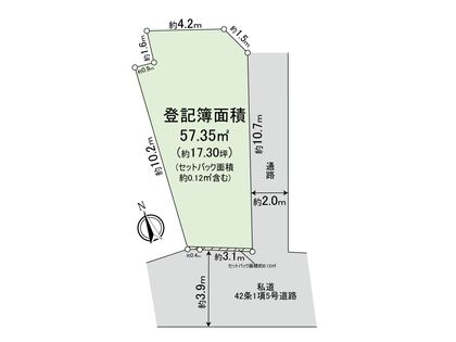 足立区千住東2丁目 土地 区画図