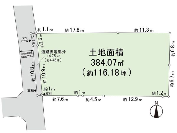 足立区千住仲町 土地 区画図