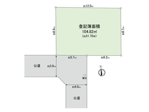 足立区島根4丁目 土地 区画図 区画図