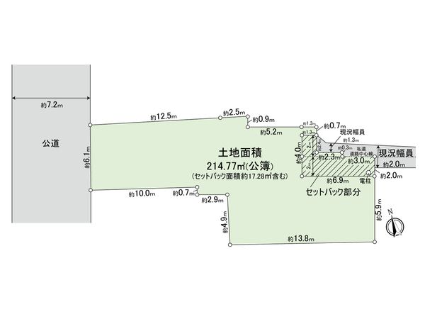 足立区千住3丁目 土地 区画図