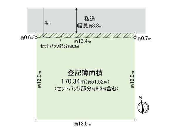 足立区千住4丁目 土地 区画図 区画図
