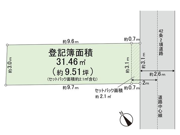 足立区千住旭町 土地 区画図 足立区千住旭町 土地 区画図
