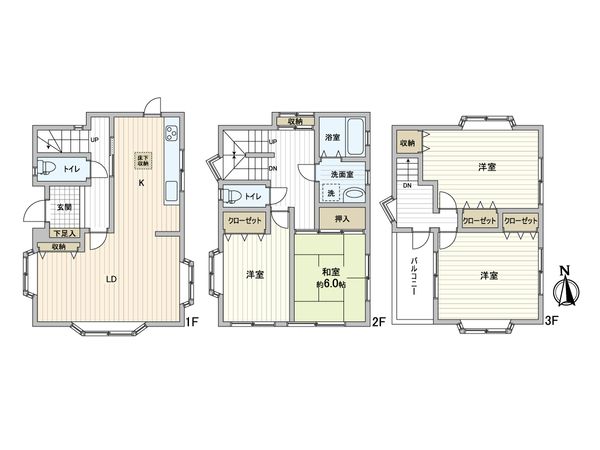 葛飾区堀切2丁目 戸建 間取図(平面図) 葛飾区堀切2丁目 戸建 間取図(平面図)
