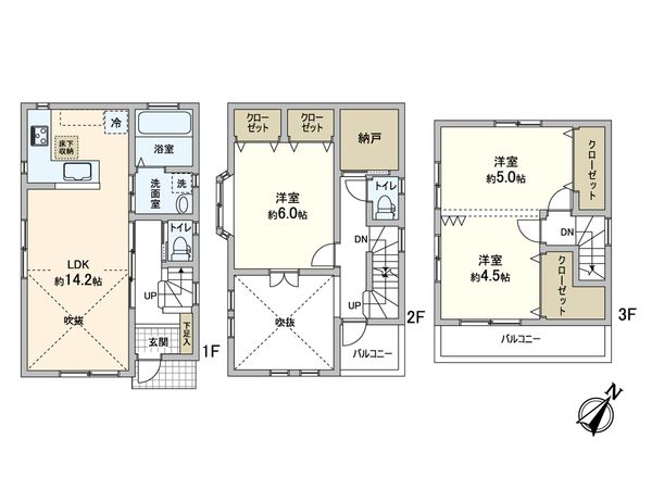 足立区千住桜木2丁目 戸建 間取図(平面図) 足立区千住桜木2丁目 戸建 間取図(平面図)