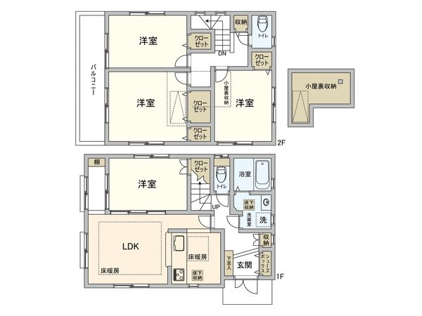 足立区青井4丁目 戸建 間取図(平面図) 足立区青井4丁目 戸建 間取図(平面図)