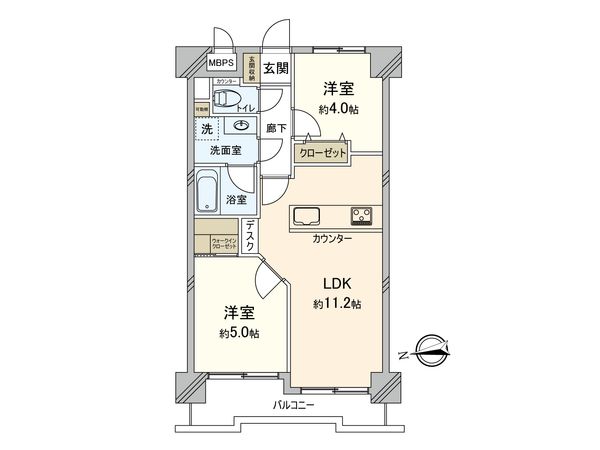 セザールお花茶屋 間取図(平面図)
