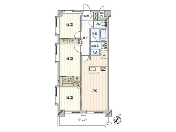 サカイリグリーンパーク北千住第8 間取図(平面図) サカイリグリーンパーク北千住第8 間取図(平面図)