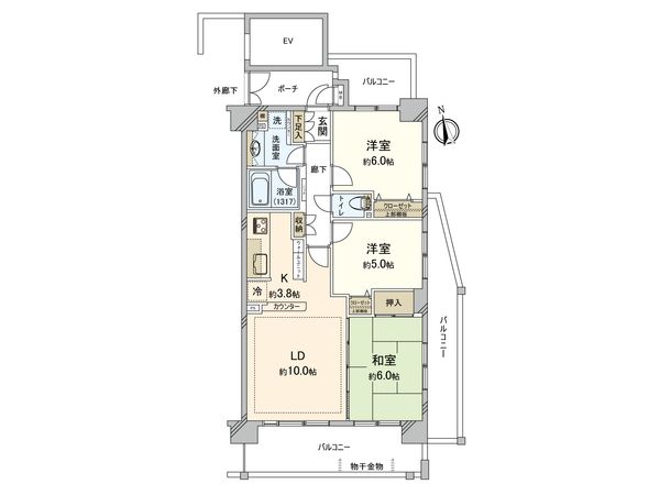 ロータリーパレス千住関屋 間取図(平面図) ロータリーパレス千住関屋 間取図(平面図)