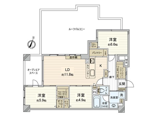 グランシティユーロテラスⅡ 間取図(平面図)