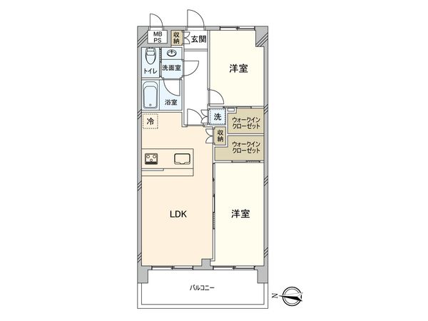 セザールお花茶屋 間取図(平面図)