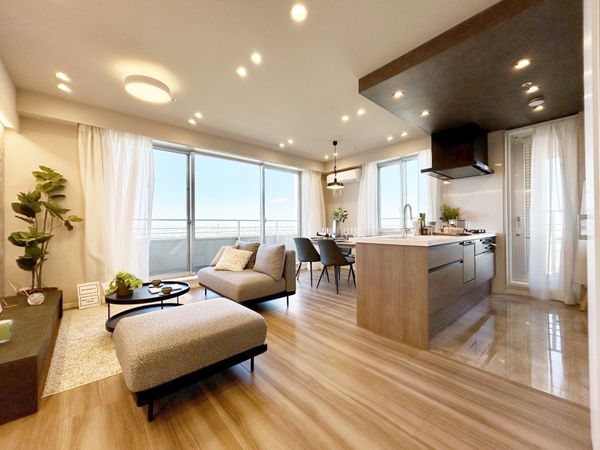 千住ミルディスⅡ番館(アトラスタワー北千住) リビング