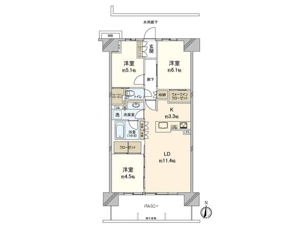 ルフォン扇大橋 間取図(平面図)