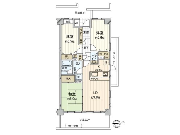 レックスガーデン青井アールステージ 間取図(平面図)