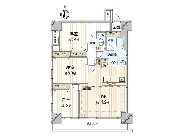 ベルグ・グランデ五反野 間取図(平面図)