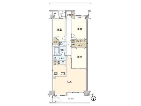 コスモ北千住ロイヤルフォルム 間取図(平面図)