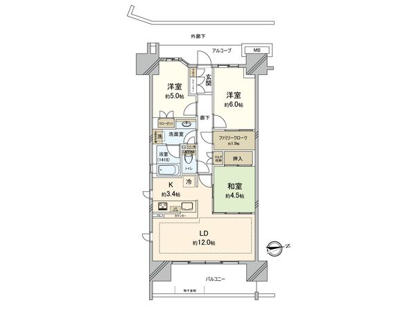 オーベルグランディオ千住大橋エアーズ 間取図(平面図) オーベルグランディオ千住大橋エアーズ 間取図(平面図)