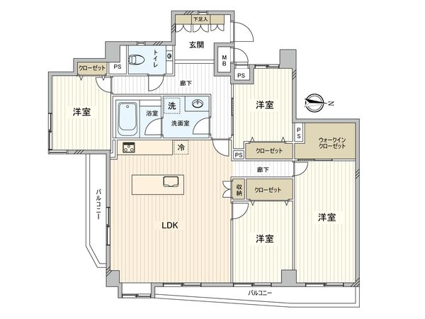 ライオンズマンション北千住第7 間取図(平面図) ライオンズマンション北千住第7 間取図(平面図)