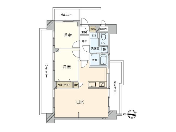 セザールお花茶屋 間取図(平面図) セザールお花茶屋 間取図(平面図)