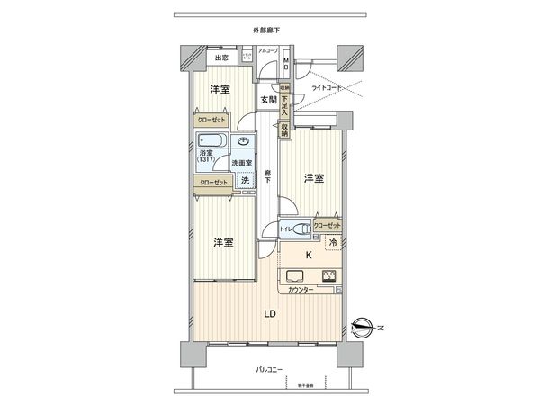 コスモシティ北千住 間取図(平面図) コスモシティ北千住 間取図(平面図)