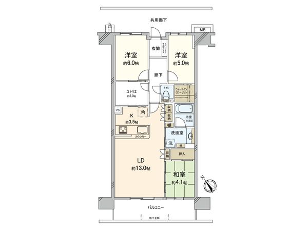 リビオ北千住 間取図(平面図)