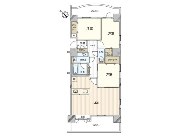 エヴァーグリーン堀切 間取図(平面図)