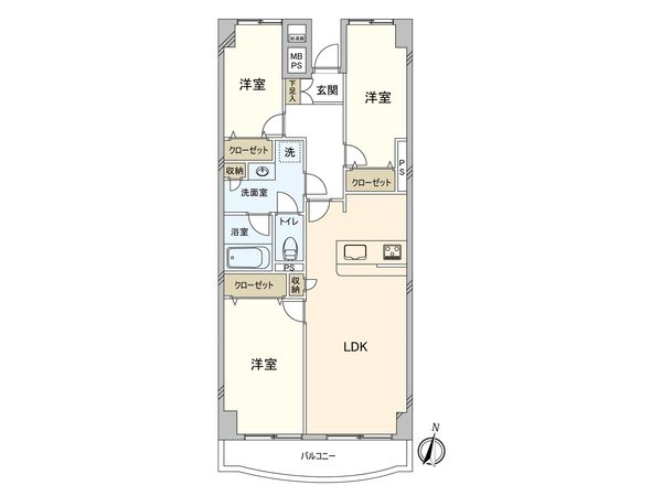グリーンコーポ千寿1号棟 間取図(平面図) グリーンコーポ千寿1号棟 間取図(平面図)
