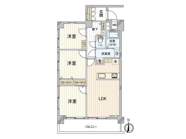東急ドエルアルス五反野 間取図(平面図) 東急ドエルアルス五反野 間取図(平面図)