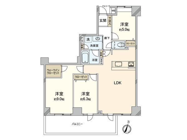 クレアトール北千住 間取図(平面図) クレアトール北千住 間取図(平面図)