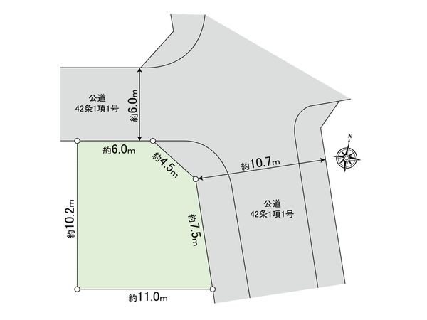 葛飾区東金町一丁目 土地 区画図 葛飾区東金町一丁目 土地 区画図