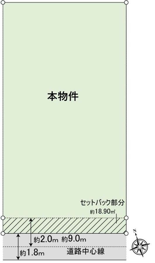 新宿区筑土八幡町 土地 区画図 区画図