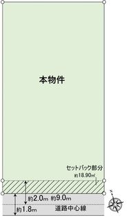 新宿区筑土八幡町 土地 区画図