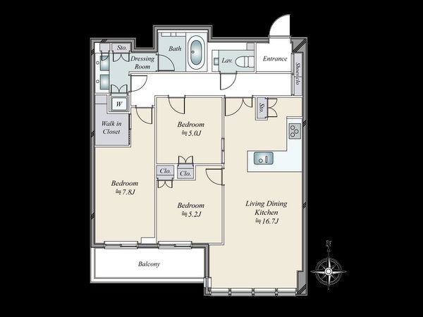 プラウドタワー千代田富士見 間取図(平面図) プラウドタワー千代田富士見 間取図(平面図)