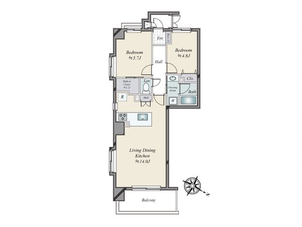 アーバンクリスタル九段下 間取図(平面図)