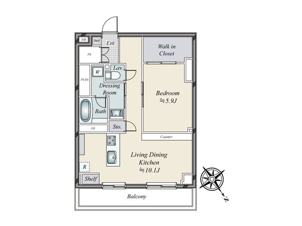 パレロワイヤル六番町 間取図(平面図)