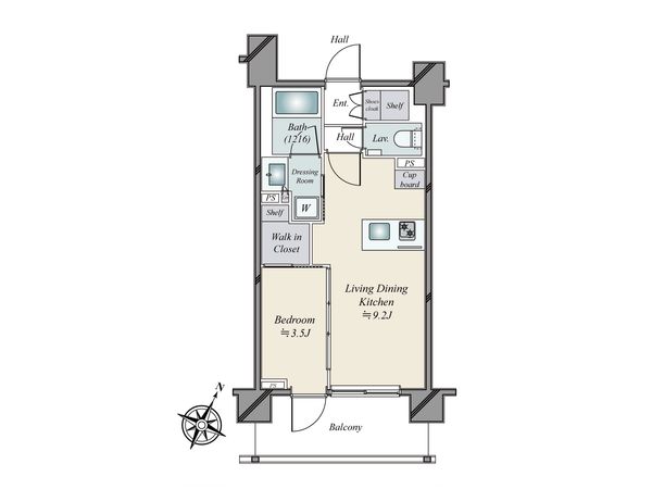 クリオラベルヴィ市ヶ谷 間取図(平面図)
