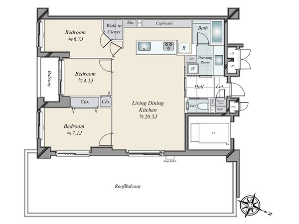 ディアパーク市ヶ谷南町 間取図(平面図) 間取図(平面図)