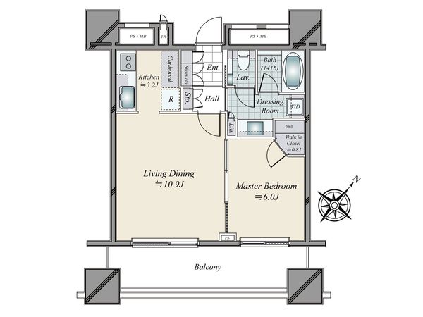 パークコート千代田富士見ザ タワー 間取図(平面図)
