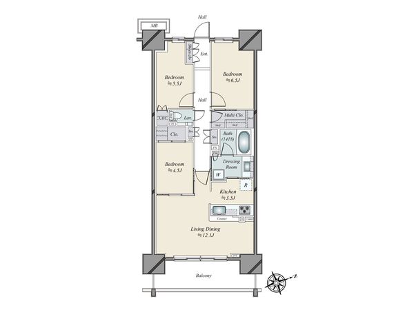 AQUA VISTA 間取図(平面図)