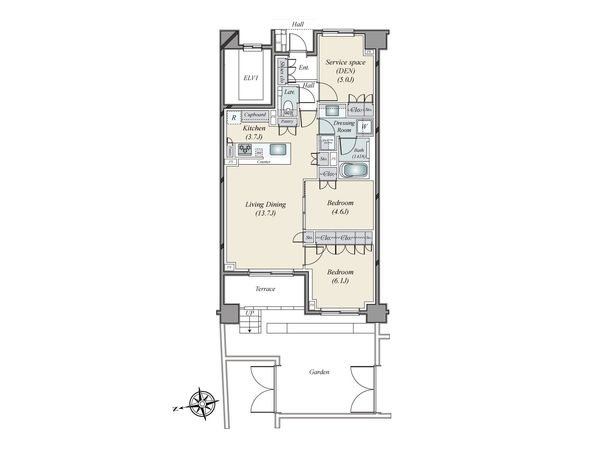 ブランズ牛込柳町 間取図(平面図) ブランズ牛込柳町 間取図(平面図)