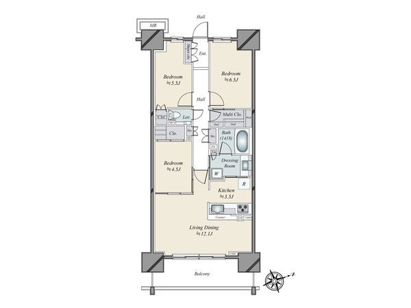 AQUA VISTA 間取図(平面図)