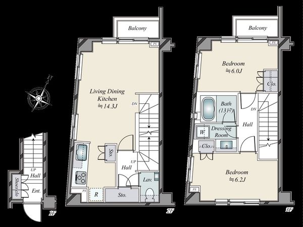 オープンレジデンス南青山イーストテラス 間取図(平面図)