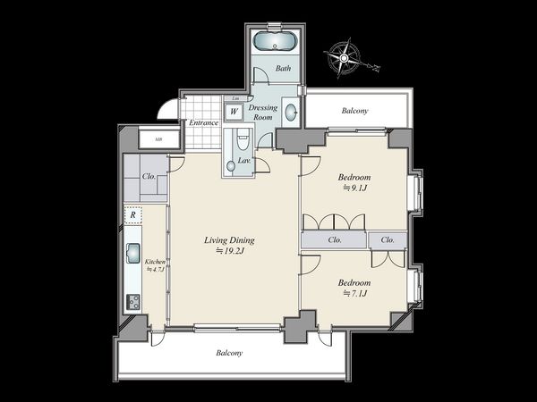 リュエル神宮の杜ザ・レジデンス 間取図(平面図) 間取図(平面図)
