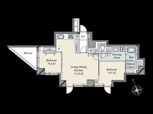 レグノ・ラフィネ南青山 間取図(平面図) レグノ・ラフィネ南青山 間取図(平面図)