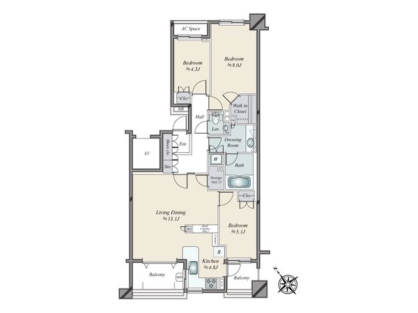 パークハイム学芸大学センターコート 間取図(平面図)