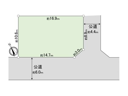 我孫子市並木9丁目 土地 区画図