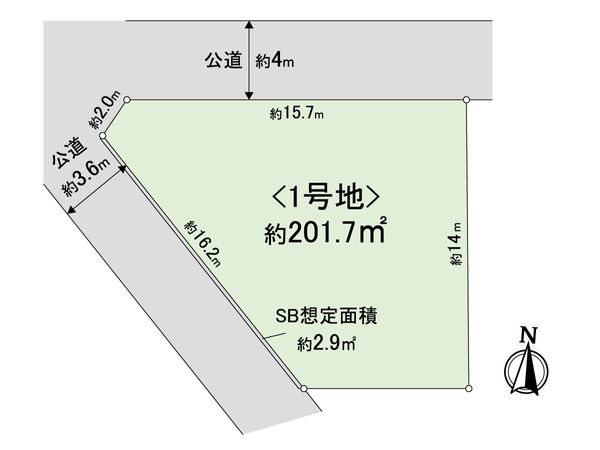 我孫子市高野山 土地 区画図